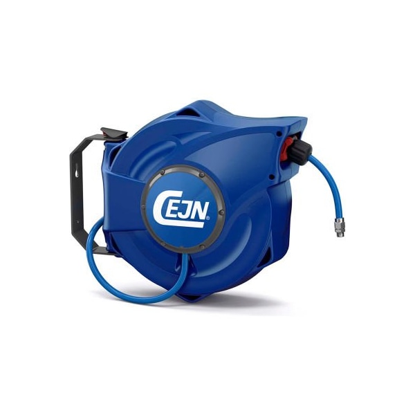 Cejn Industrail. Cejn Retractable Safety Air Hose Reel Spring Rewind 1/2in PUR Hose 26' OAL 1/2in Male NPT 19-911-2151 - main